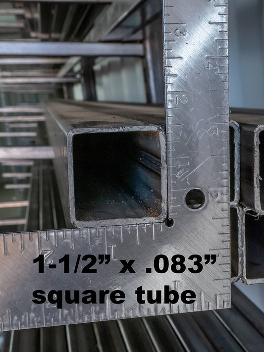 1-1/2” x .083” square tube - Delta Location