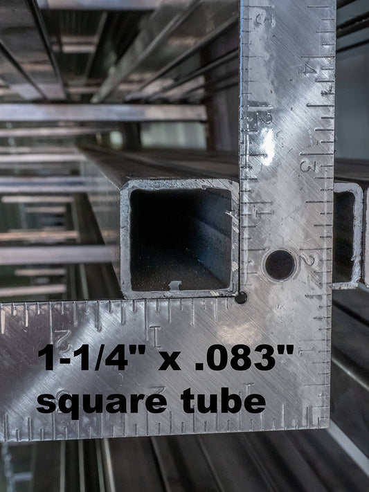 1-1/4" x .083" square tube - Delta Location