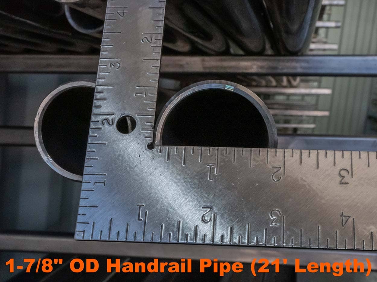 1-7/8" OD Handrail Pipe - Delta Location