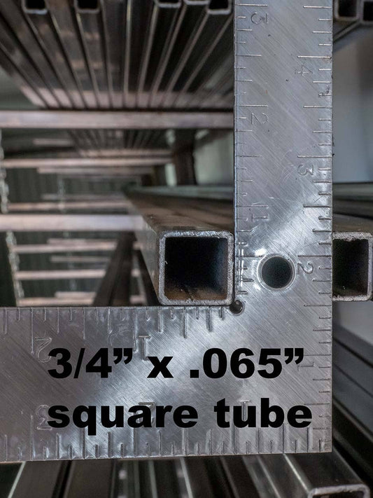 3/4” x .065” wall square tube - Delta Location