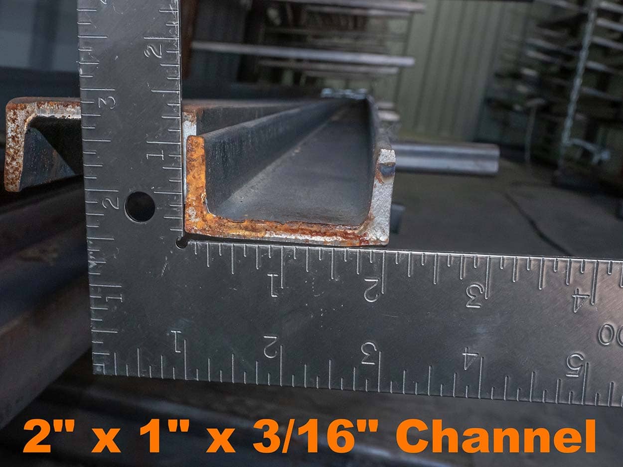 2" x 1" x 3/16" Channel - Kanab Location